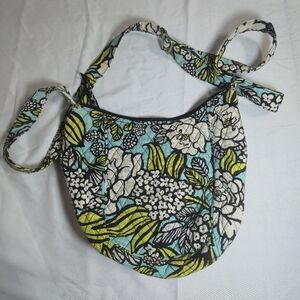 Vera Bradley Blue and Green Floral Shoulder Bag